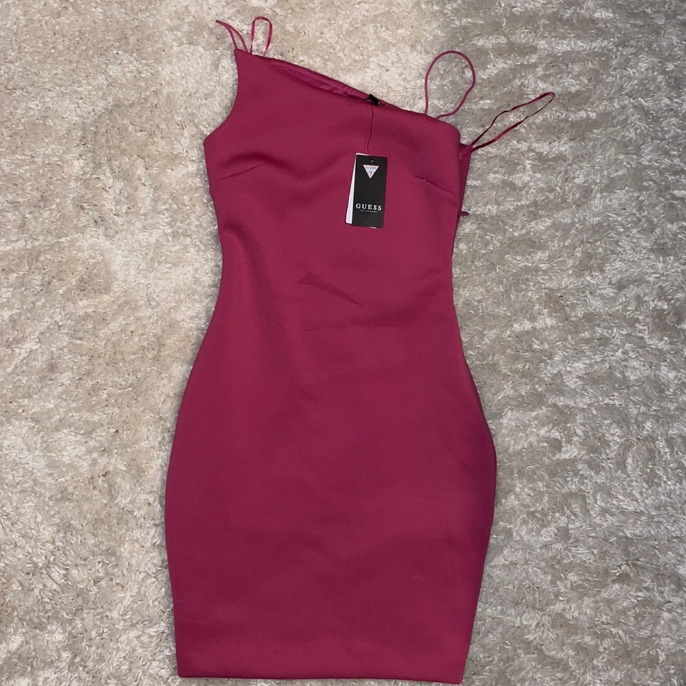 GUESS Womens Jenny Mini Dress,Pink,  Size XS